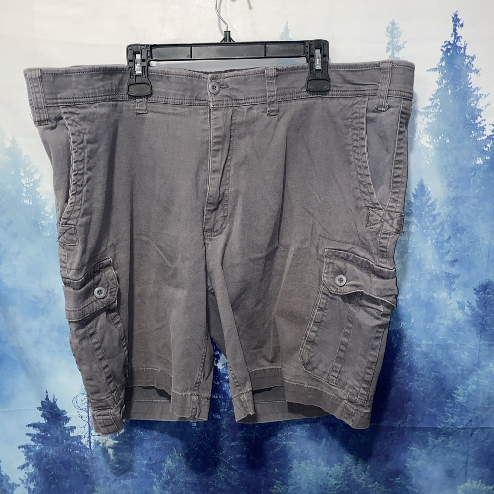 The Foundry Supply Co. Men's Cargo Shorts Dark Gray Cotton/Spandex Size 46